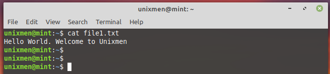 Linux cat command