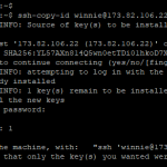 copy the SSH key pair to remote host