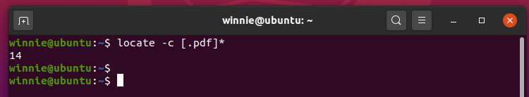 display number of matching files