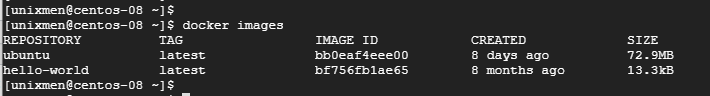 verify docker images existing locally