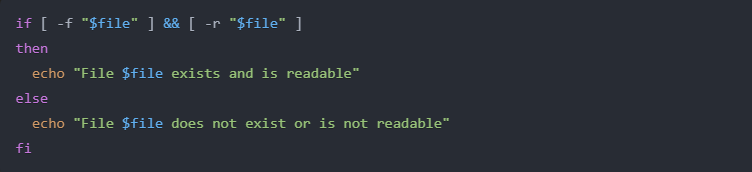 Checking if a file exists us if else statements. 