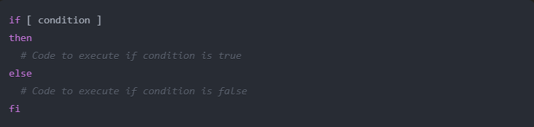 Else clause if condition is false