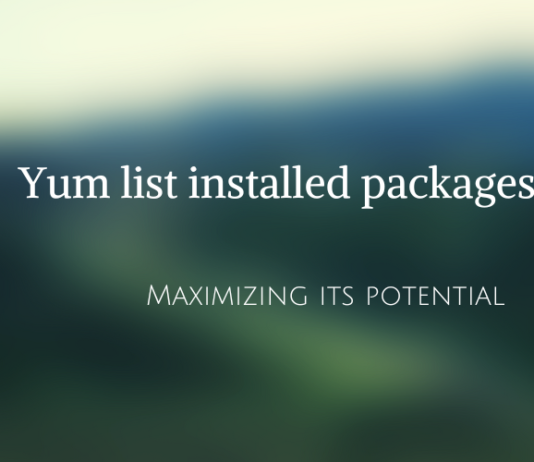 yum list installed packages utility usage and documentation