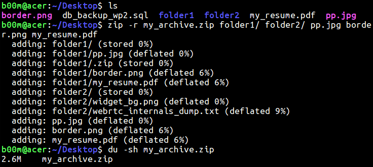 linux zip command linux zip command
