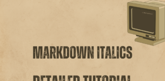 markdown italics