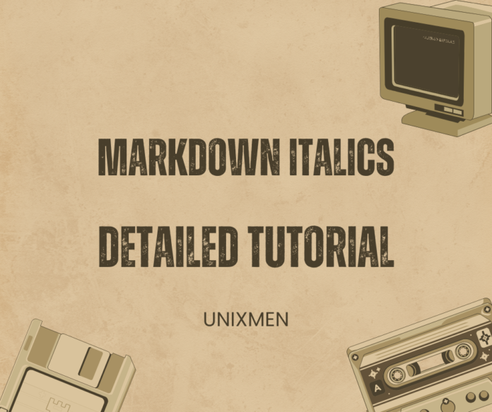 markdown italics
