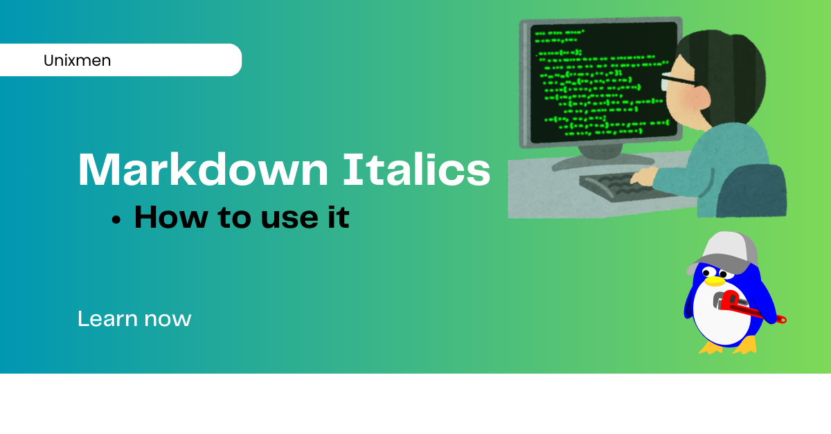 guide to markdown italics